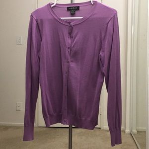August Silk purple cardigan